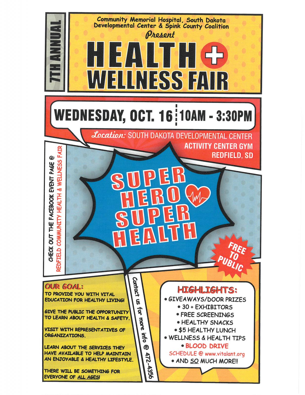 Event Promo Photo For 7th Annual Redfield Community Health and Wellness Fair
