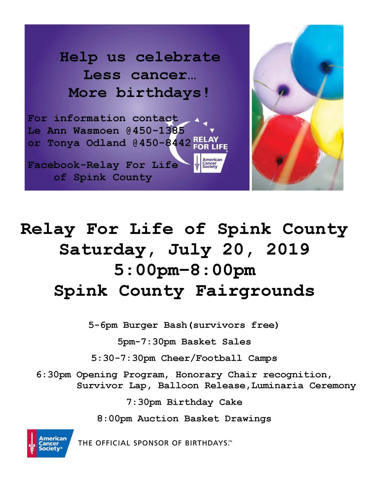 Event Promo Photo For 2019 Relay for Life